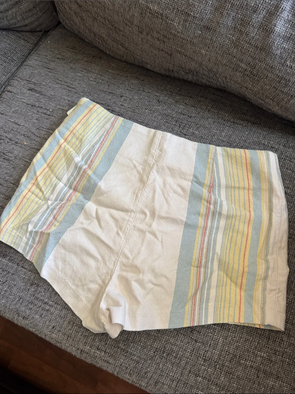 Free People Pastel Stripe High-Waist Shorts